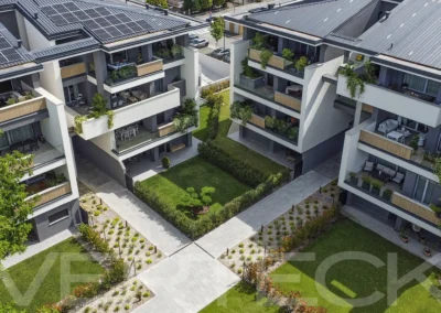 Un parco nel parco fra terrazze e giardini, per il benessere dei condòmini
